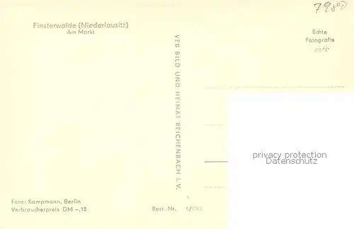AK / Ansichtskarte Finsterwalde Markt Finsterwalde