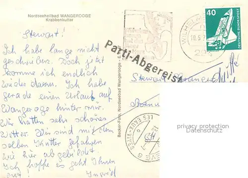 AK / Ansichtskarte Fischerei Krabbenkutter Wangerooge 