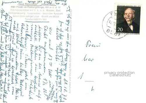 AK / Ansichtskarte Fleckl Haus Rosenbuehl Fleckl