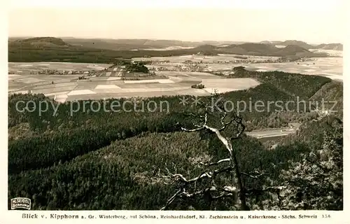 AK / Ansichtskarte Foto_Seidel_M._Schmilka_Nr. 356 Blick vom Kipphorn Schoena Reinhardtsdorf  Foto_Seidel