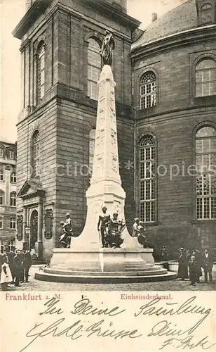 AK / Ansichtskarte Frankfurt_Main Einheitsdenkmal Frankfurt Main