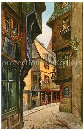 AK / Ansichtskarte Frankfurt_Main Hinter dem Laemmchen Altstadt Liebig Kuenstlerkarte Frankfurt Main
