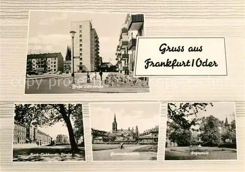 AK / Ansichtskarte Frankfurt_Oder Grosse Oderstrasse Stiftspfalz Karl Liebknecht Strasse Gertraudenplatz Frankfurt Oder