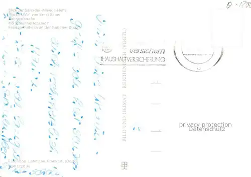 AK / Ansichtskarte Frankfurt_Oder Salvador Allende Hoehe Plastik WIR Bahnhofstrasse MS Eisenhuettenstadt Feierabendheim an der Gubener Strasse Frankfurt Oder