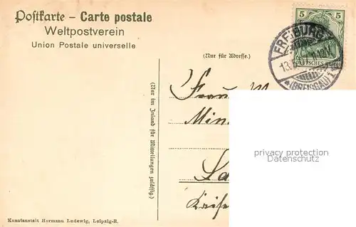 AK / Ansichtskarte Freiburg_Breisgau Kaiser Wilhelmsplatz Kriegerdenkmal Freiburg Breisgau