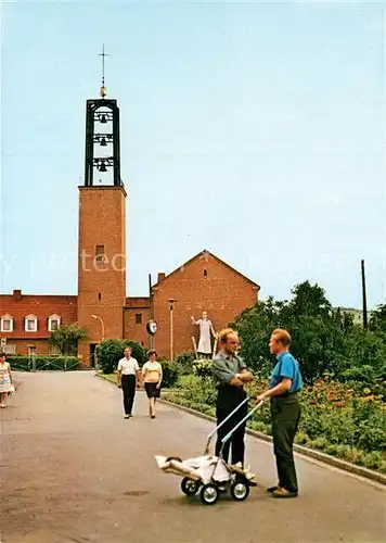 AK / Ansichtskarte Friedland_Goettingen Grenzdurchgangslager Norbert Kirche Heimkehrerdenkmal Friedland_Goettingen