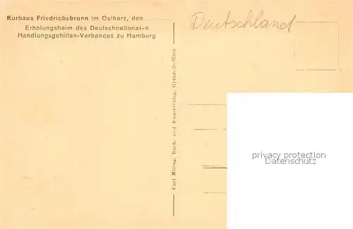 AK / Ansichtskarte Friedrichsbrunn_Harz Kurhaus und Villa Frische des D.H.V. Friedrichsbrunn Harz