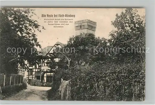 AK / Ansichtskarte Fuerth_Bayern Alte Veste Kurhaus Restaurant Fuerth Bayern