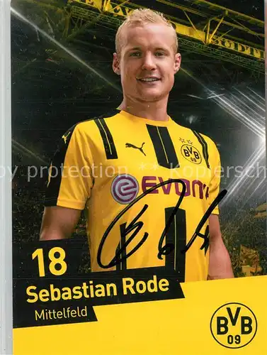 AK / Ansichtskarte Fussball BVB Sebastian Rode Autogramm  