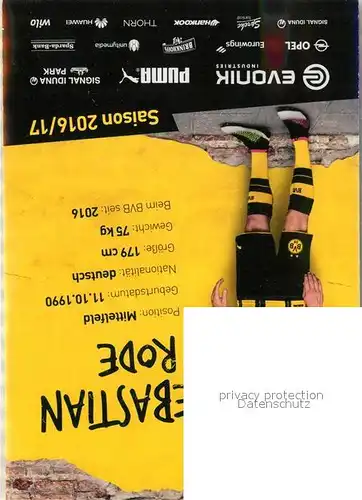AK / Ansichtskarte Fussball BVB Sebastian Rode Autogramm  