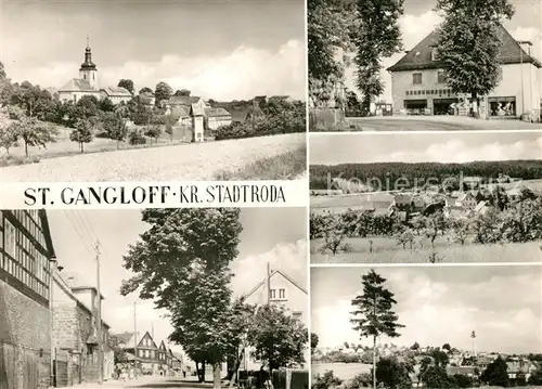 AK / Ansichtskarte Gangloff_St Kirche Konsum Panorama Gangloff_St