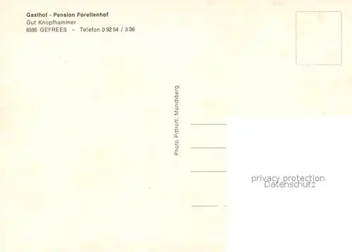 AK / Ansichtskarte Gefrees Gasthof Pension Forellenhof Gefrees