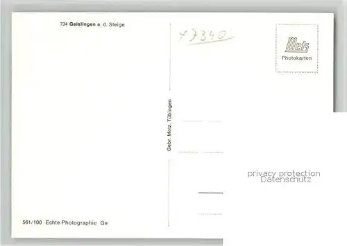 AK / Ansichtskarte Geislingen_Steige Panorama Blick ins Tal Geislingen_Steige