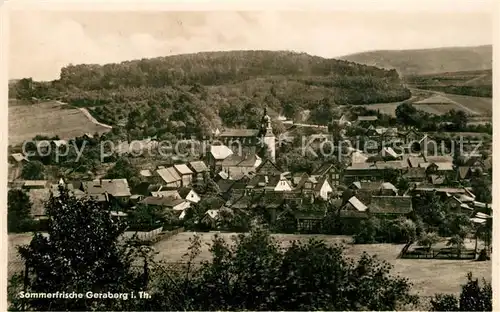 AK / Ansichtskarte Geraberg Panorama Kirche Geraberg