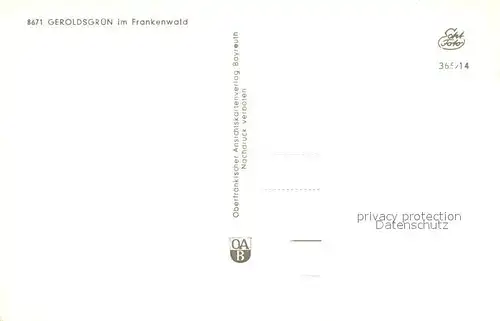 AK / Ansichtskarte Geroldsgruen Panorama Geroldsgruen