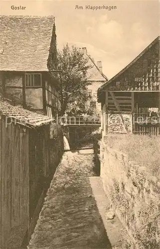 AK / Ansichtskarte Goslar Klapperhagen Bach Goslar