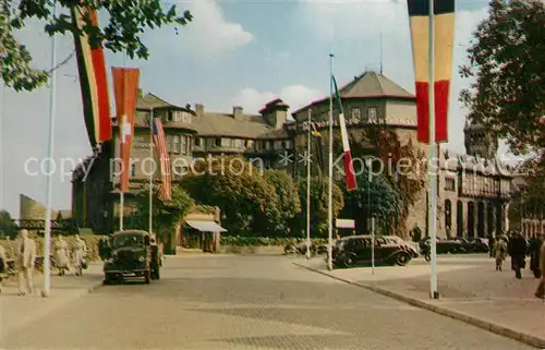 AK / Ansichtskarte Goslar Hotel der Achtermann Flaggen Goslar