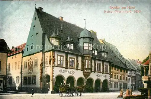 AK / Ansichtskarte Goslar Kaiser Worth Pferdekutsche Goslar