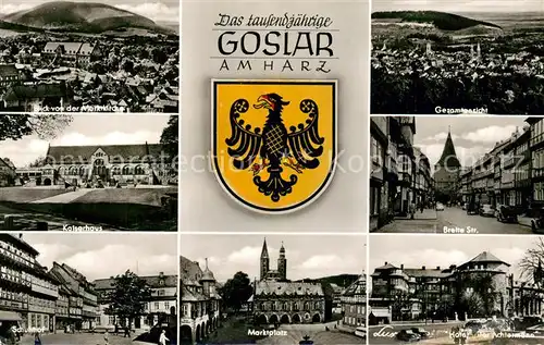 AK / Ansichtskarte Goslar Marktplatz Breite Strasse Hotel Achtermann Kaiserhaus Goslar