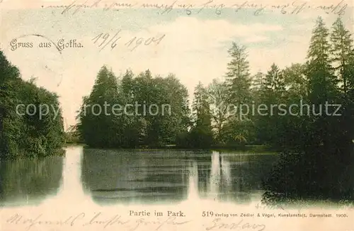 AK / Ansichtskarte Gotha_Thueringen Partie im Park Gotha Thueringen