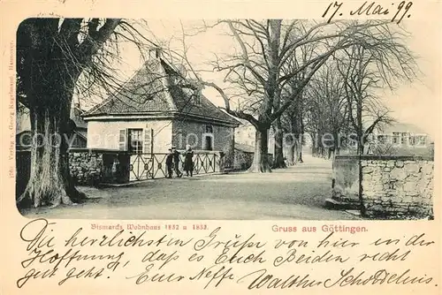 AK / Ansichtskarte Goettingen_Niedersachsen Bismarcks Wohnhaus Goettingen Niedersachsen