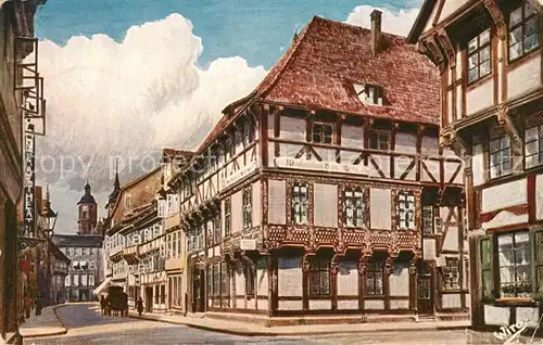 AK / Ansichtskarte Goettingen_Niedersachsen Barfuesserstrasse Kuenstlerkarte Wiro Goettingen Niedersachsen