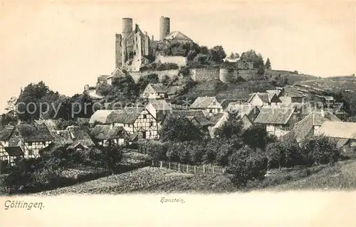 AK / Ansichtskarte Goettingen_Niedersachsen Burg Hanstein Goettingen Niedersachsen