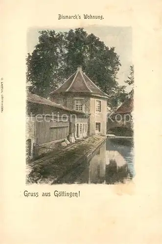 AK / Ansichtskarte Goettingen_Niedersachsen Bismarck s Wohnung Deutsche Reichspost Goettingen Niedersachsen