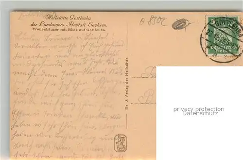 AK / Ansichtskarte Gottleuba Berggiesshuebel_Bad Heilstaette der LVA Sachsen Frauenhaeuser  Gottleuba Berggiesshuebel