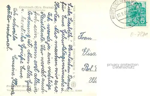 AK / Ansichtskarte Groitzsch_Borna Schwennigke Groitzsch Borna