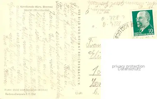 AK / Ansichtskarte Groitzsch_Borna Markt Groitzsch Borna