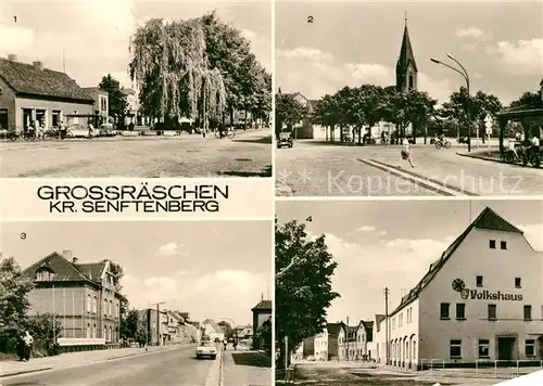 AK / Ansichtskarte Grossraeschen HO Gaststaete Volkshaus Platz der Einheit Grossraeschen