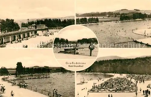 AK / Ansichtskarte Grossschoenau_Sachsen Waldstrandbad Handabzug Grossschoenau Sachsen