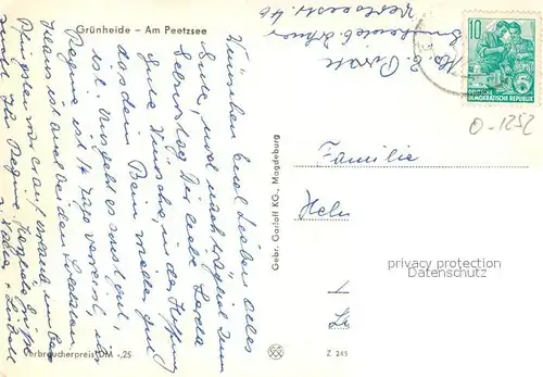 AK / Ansichtskarte Gruenheide_Mark Zeltplatz am Peetzsee Gruenheide Mark