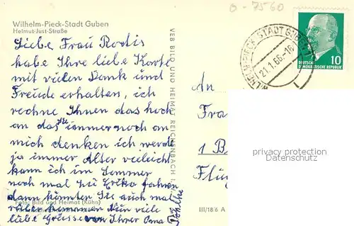 AK / Ansichtskarte Guben Helmut Just Strasse Guben