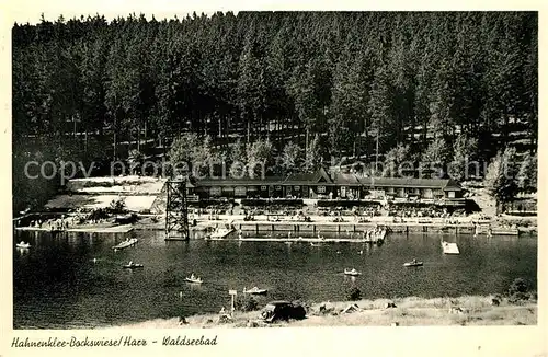 AK / Ansichtskarte Hahnenklee Bockswiese_Harz Waldseebad Hahnenklee Bockswiese