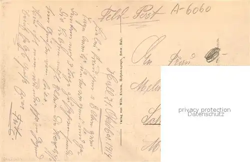 AK / Ansichtskarte Hall_Schwaben Sulfersteg mit Turm Feldpost Hall Schwaben