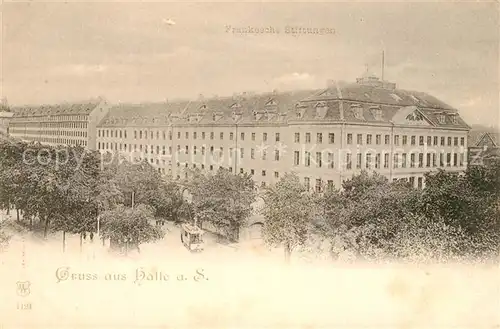 AK / Ansichtskarte Halle_Saale Frankesche Stiftungen Deutsche Reichspost Halle_Saale