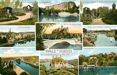 AK / Ansichtskarte Halle_Saale Burgen und Schloesser der Umgebung Halle_Saale