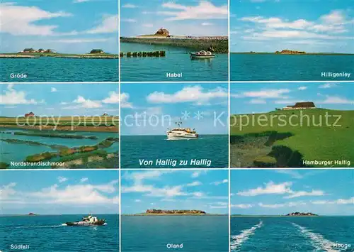AK / Ansichtskarte Hallig_Groede Hamburger Oland Habel Faehrschiff Hallig Groede