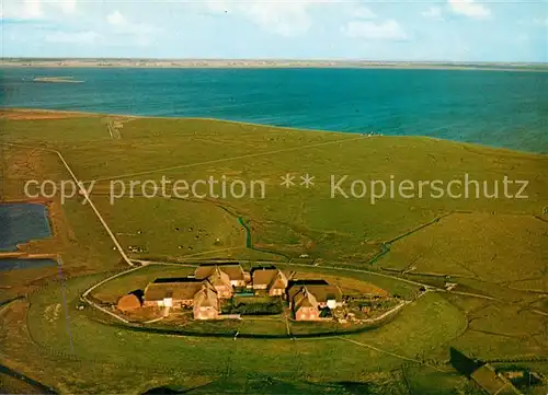 AK / Ansichtskarte Hallig_Groede Fliegeraufnahme Hallig Groede