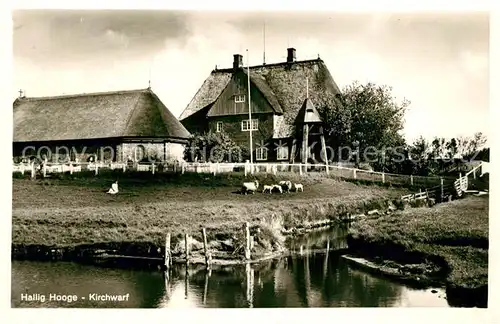 AK / Ansichtskarte Hallig_Hooge Kirchwarf Hallig Hooge