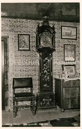 AK / Ansichtskarte Hallig_Hooge Koenigspesel Alte Uhr Hallig Hooge