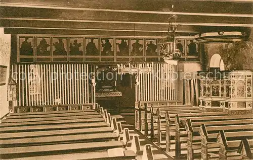 AK / Ansichtskarte Hallig_Hooge Kirchen Innenraum Hallig Hooge
