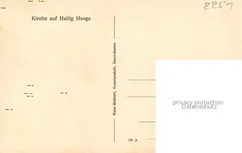 AK / Ansichtskarte Hallig_Hooge Kirchen Innenraum Hallig Hooge