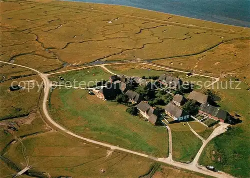 AK / Ansichtskarte Hallig_Langeness Fliegeraufnahme Ketelswarft Hallig_Langeness