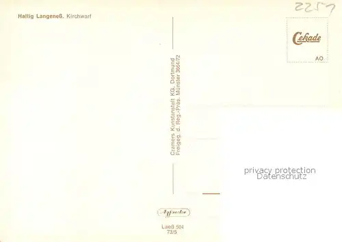 AK / Ansichtskarte Hallig_Langeness Fliegeraufnahme Kirchwarf Hallig_Langeness