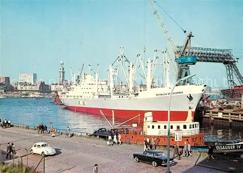 AK / Ansichtskarte Hamburg Hafen Hochseeschiff Hamburg