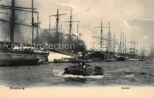 AK / Ansichtskarte Hamburg Hafen Segelschiffe Dampfer Serie Luxusdruck Hamburg