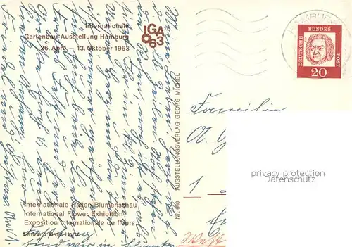 AK / Ansichtskarte Hamburg IGA Hamburg